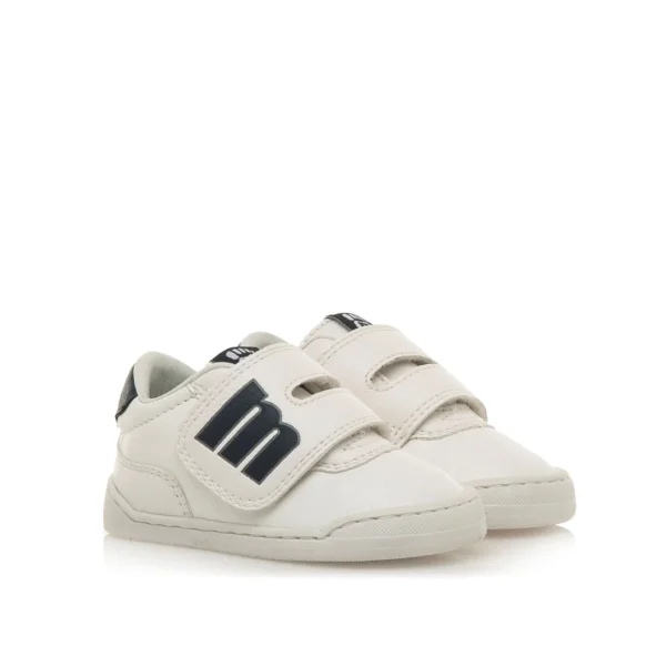 zapatilla respetuosa infantil Mustang FREE BABY blanca y azul marino