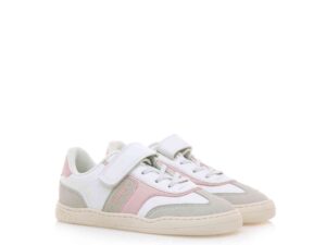 zapatilla respetuosa infantil Mustang FREE MODERN blanco y rosa