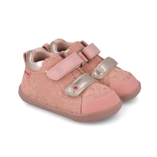 botín barefoot respetuoso niña Garvalín rosa vista frontal
