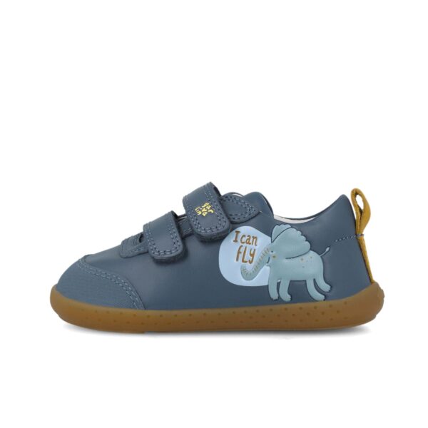 zapato infantil respetuoso Garvalín azul vista lateral exterior