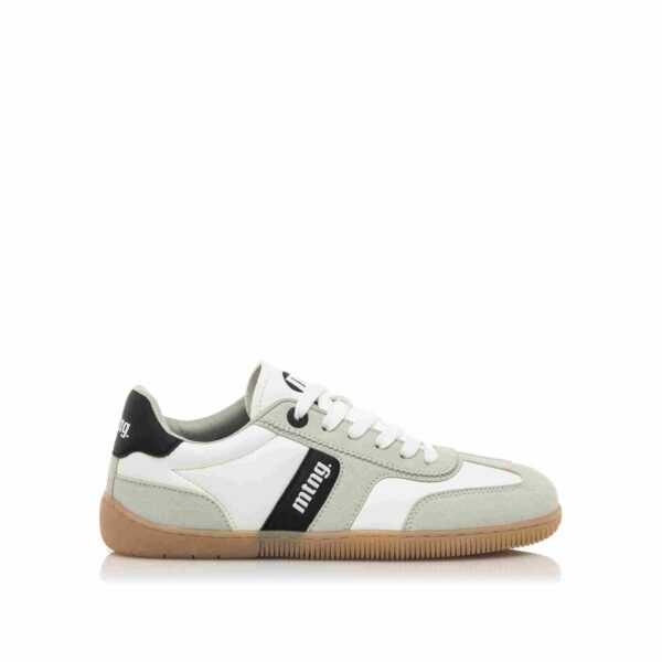 sneaker barefoot vegano mujer Mustang Plity Off White vista lateral