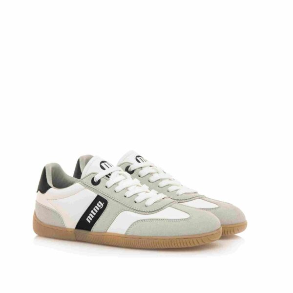 sneaker barefoot vegano mujer Mustang Plity Off White vista lateral