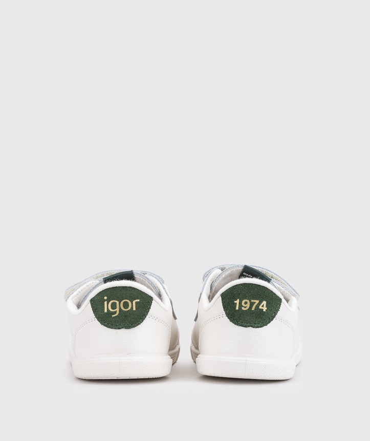 Calzado respetuoso Igor Musgo detalle trasero logo Igor 1974