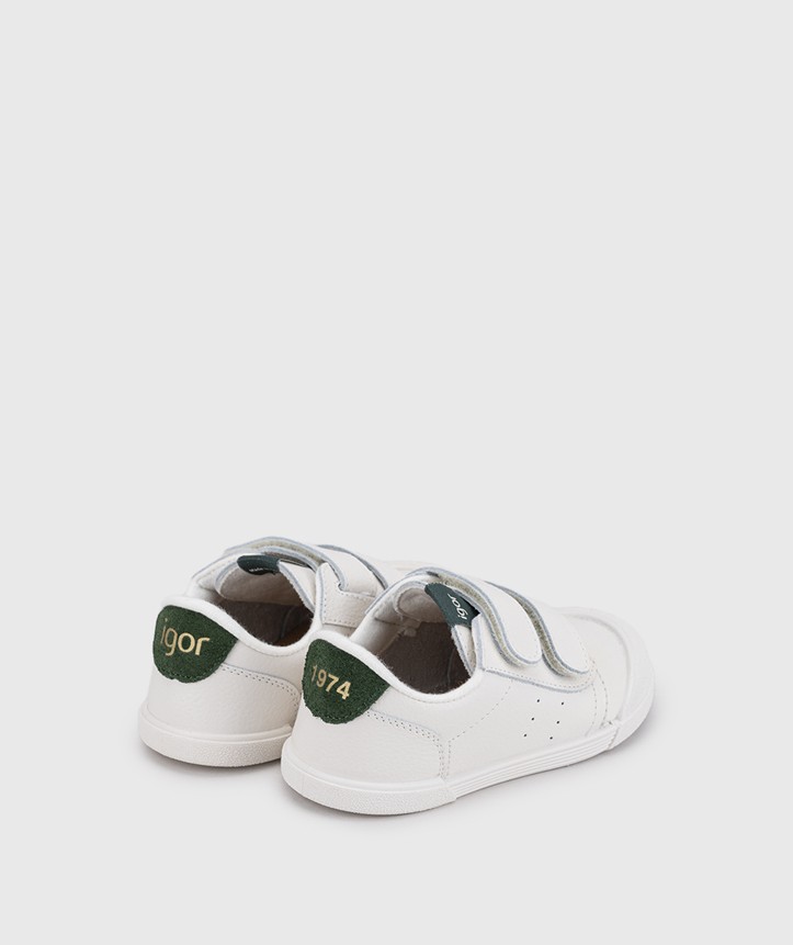 Zapatillas Igor Musgo calzado respetuoso infantil vista trasera lateral