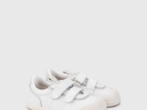 apatillas barefoot respetuosas Igor Berlin White para niños vista lateral derecha, horma ancha y piel blanca