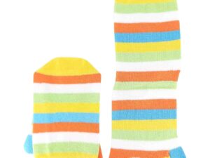 Prstan_a_10_2022_apricot_2 margen_compressed Calcetines de dedos barefoot Boma albaricoque de algodón a raya