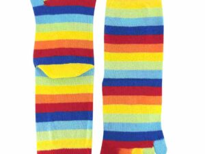 Calcetines de dedos barefoot Boma arcoíris multicolor a rayas