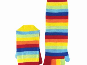 Prstan_a_10_2022_rainbow_2 margen_compressed Calcetines de dedos barefoot Boma arcoíris multicolor a rayas