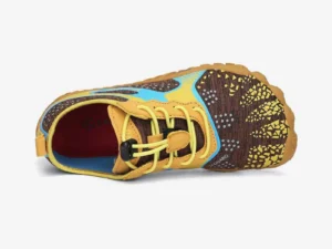 SAGUAROZapatillasBarefootNinoFastIOroEmpeine_1000x Zapatillas barefoot infantil Saguaro Fast I marrón superior