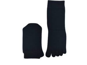 calcetines con dedos altos de bambú negros