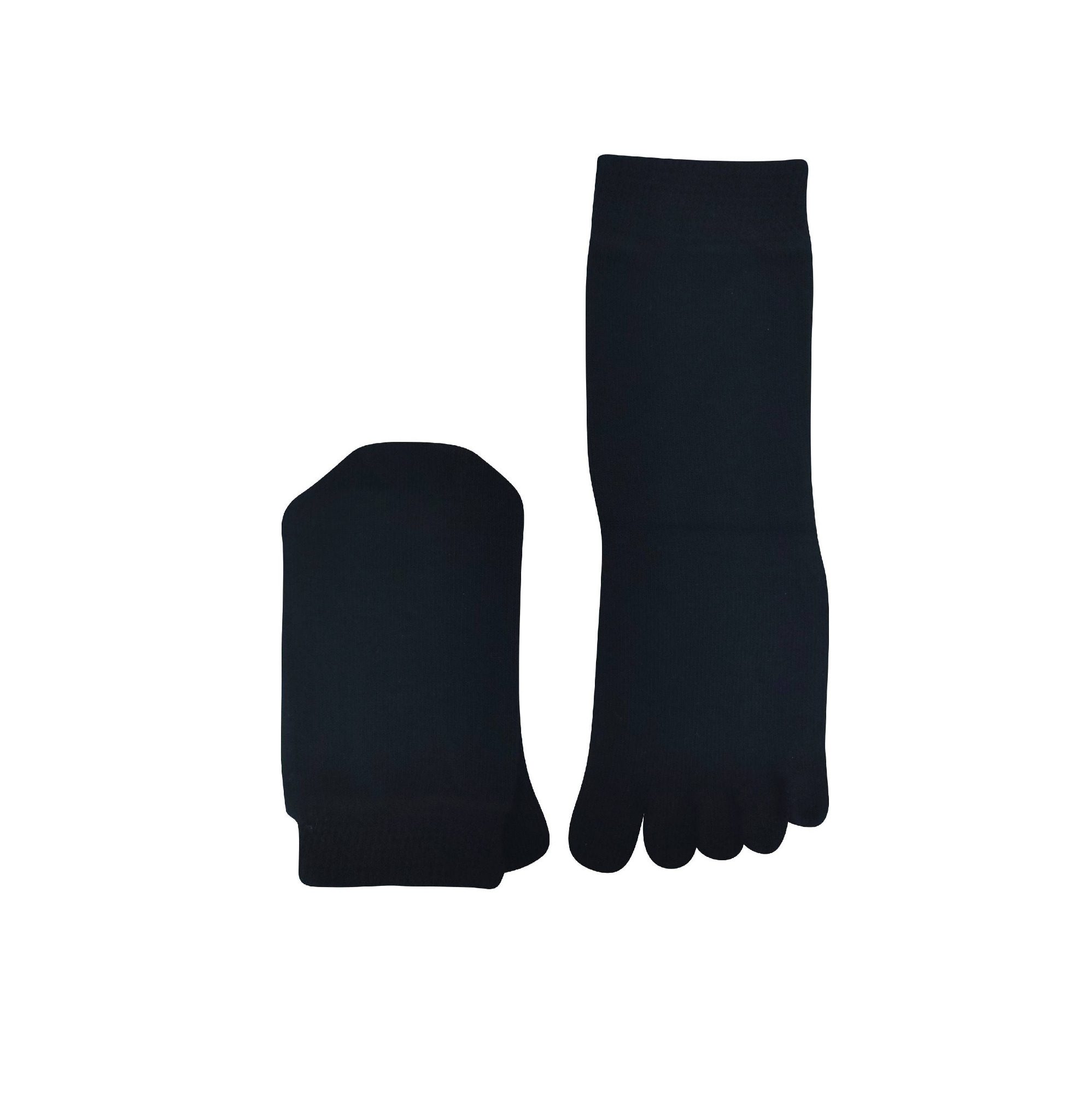 calcetines con dedos altos de bambú negros