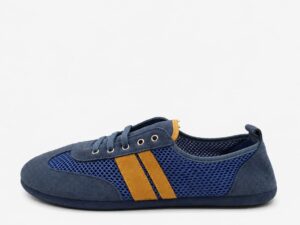 Zapatilla barefoot Batilas Inglés Navy de serraje y rejilla transpirable con suela flexible y horma amplia