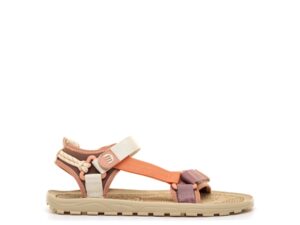 Sandalia barefoot mujer Mustang Free 85517 color malva teja vista lateral