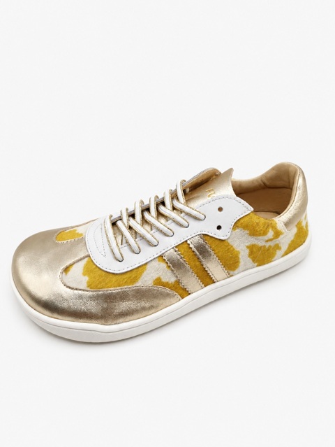 zapatillas barefoot mujer Flexi Nens 9028-X Cow horma XL con estampado vacuno y puntera amplia para pies anchos