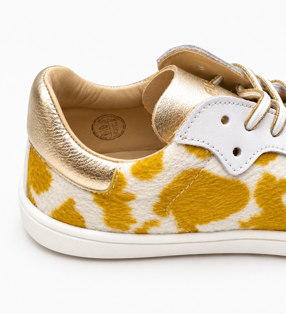 zapatillas barefoot mujer Flexi Nens 9028-X Cow horma XL con estampado vacuno y puntera amplia para pies anchos