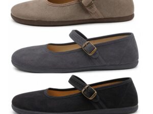 Mercedita barefoot Serratex en los tres colores: taupe, gris y negro