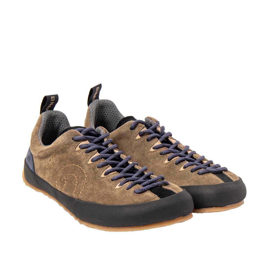 Vista superior de las zapatillas barefoot El Naturalista Nevora N6082 Land de serraje