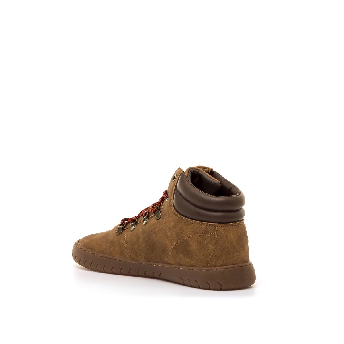Botín barefoot vegano Mustang Free estilo trekking color camel - vista trasera