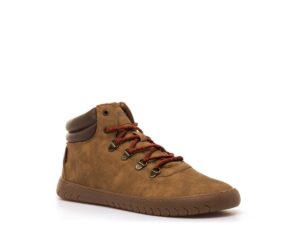 Botín barefoot vegano Mustang Free estilo trekking color camel - vista tres cuartos