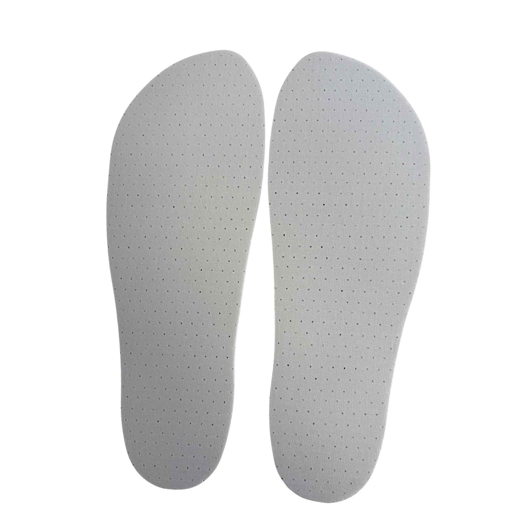 Par de plantillas barefoot Relax de látex recortables para calzado de horma anatómica.