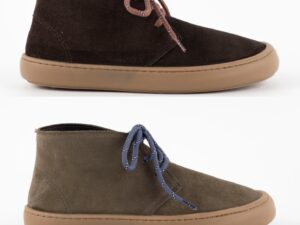 Comparativa de las botas Victoria Barefoot Olmo en los colores marrón y kaki