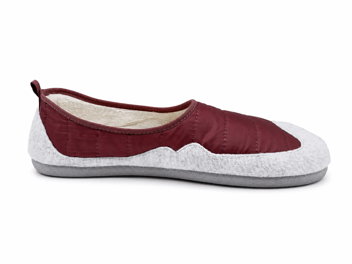 Interior de fieltro y etiqueta Batilas de las zapatillas de casa barefoot, hechas en España