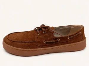Mocasín barefoot Coqueflex de piel marrón para hombre, vista lateral