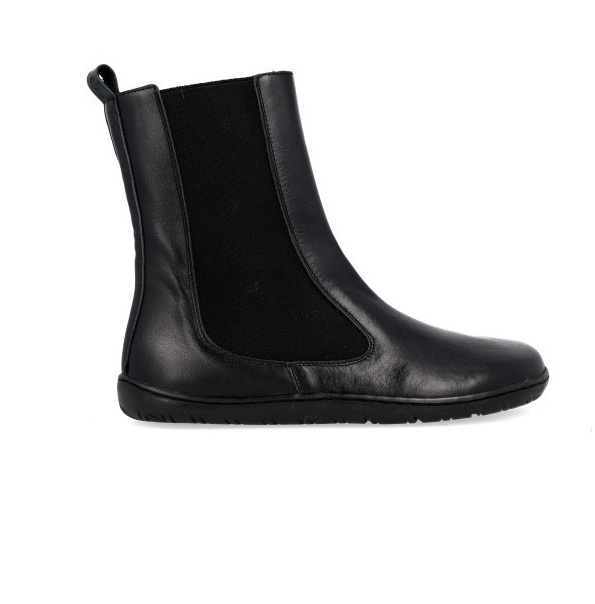 Botines chelsea barefoot Coqueflex Nara negros de piel, vista lateral