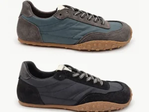 Zapatillas Barefoot Coqueflex Kova en gris y negro de serraje y nylon
